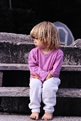 little girl waiting