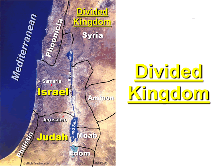 map of the divided Kingdom