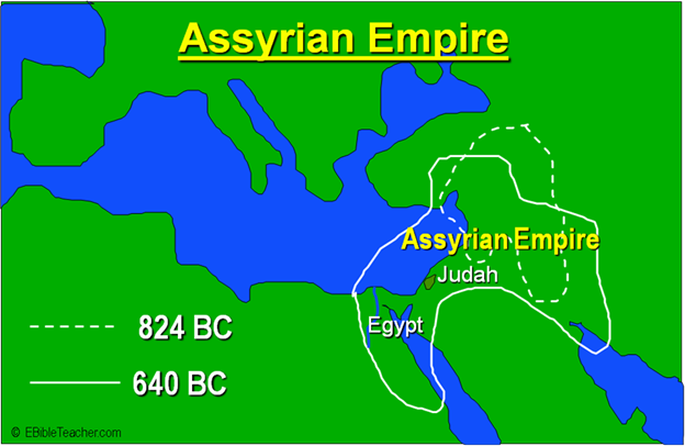 map of Assyrian empire