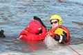 person rescued from ice