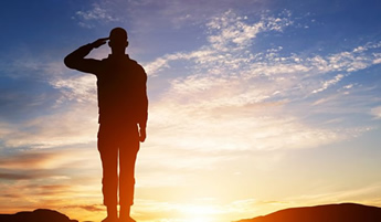 military man saluting
