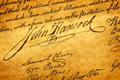 signatures on the Declaration of Independence