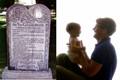 ten commandments and father with infant