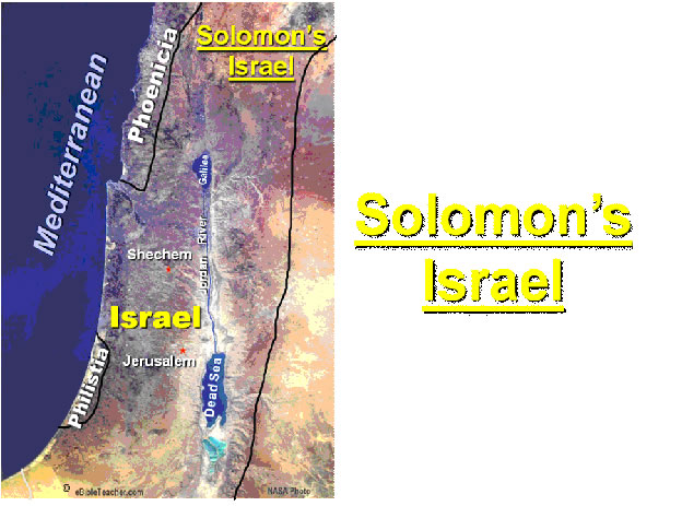 map of Solomon's Israel